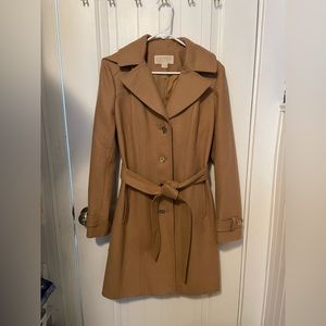 Michael Kors Camel Wool Blend Coat